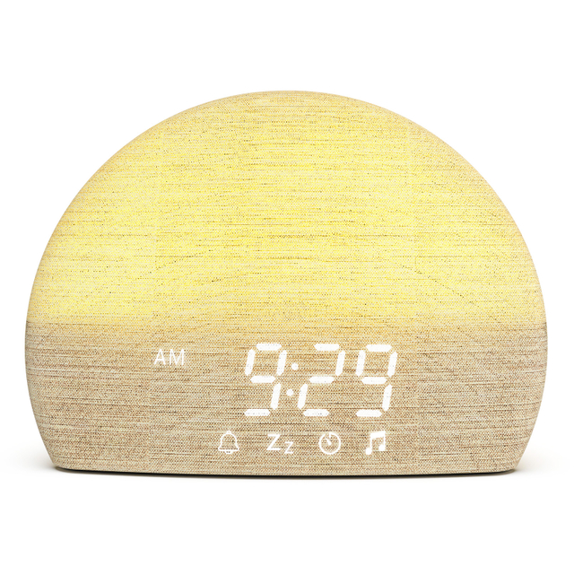 Simulated Sunlight Wake-Up Light Clock Colorful Ambient Night Light Smart Sunrise Light Alarm Clock 