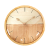 Customized Fashion Home Decor Clocks Round Slient Hanging Wooden Clock Movement Quartz Wall Clock