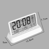 Multi-functional LCD Digital Table Clock Wake Up Alarm Clock Transparent Desk Clock Display Temperature Week Calendar 