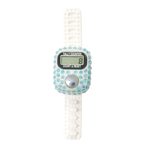 One Buttons Digital Tasbih Tally Counter Eid Gift Finger Ring Counter Muslim Prayer Digital Tasbeeh Counter with Crystal