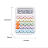 Round Mechanical Keyboard Calculator 12 Digits Battery Powered Plastic Calculator Scientific Desktop Calculator