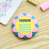 8 Digit Sunflower Shape Plastic Calculator Children's Electronic Calculator Learning Supplies Battery Powered Desktop Calculator