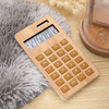 12 Digit Bamboo Calculator Battery or Solar Power Scientific Calculator Dual Power Desktop Calculator