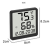 Magnetic Digital Table Desk Alarm Clock LCD Wall Clock Display Temperature Humidness 
