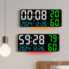  LED Wall Clock Display Temperature Week Calendar Digital Table Alarm Clock Desk Alarm Clock 