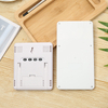 Bamboo Desktop Calculator Temperature And Humidity Clock Set Modern 12 Digit Dual Power Calculator Solar Power Calculator