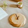 Beech wood Raw wood color Wooden wall clock for home decor Silent clock