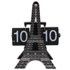 New design Creative Gifts Small Digital Desk Clock Decorate Living Room Table Clock Eiffel Tower Blade Flip Clock