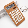 Cork Desktop Calculator Battery Or Solar Power Scientific Calculator 12 Digits Plastic Dual Power Calculator 