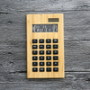 Modern 12 Digit Big Keys Calculator Battery Or Solar Power Calculator Bamboo Desktop Calculator
