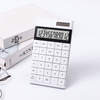 LED Large Screen Seamless Key Calculator Solar Power Plastic Desktop Calculator 12 Digits Scientific Dual Power Calculator
