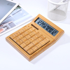 Creative Bamboo Big Keys Calculator Battery Or Solar Power Scientific Calculator 12 Digit Dual Power Desktop Calculator