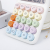 Round Mechanical Keyboard Calculator 12 Digits Battery Powered Plastic Calculator Scientific Desktop Calculator