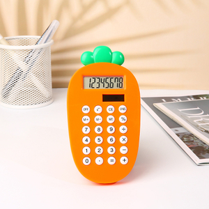 8 Digit Creative Carrot Calculator Learning Supplies Solar Power Desktop Calculator Dual Power Scientific Calculator