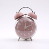 Dual Bell Striking Table Desk Clock Silent Sweep Alarm Clock Twin Bell Alarm Clock with Light