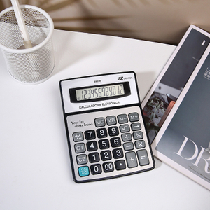 12 Digit Electronic Plastic Calculator Large Screen Desktop Calculator Battery Power Scientific Calculator