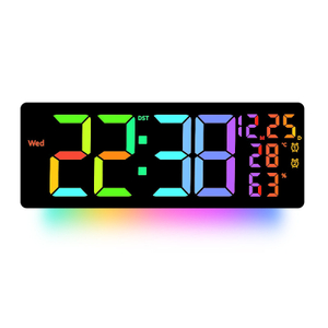 Multifunction LED Wall Clock Display Temperature Week Calendar Reloj De Pared Digital Alarm Clock with Night Light