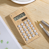 Learning Supplies Maze Toys 8 Digit Desktop Calculator Battery Or Solar Power Calculator Bamboo Dual Power Scientific Calculator