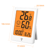 Household Backlit Magnet Digital Thermometer Hygrometer Calendar Digital Desk Alarm Clock 