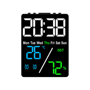 Multifunction LED Alarm Clock Display Temperature Humidness Digital Table Desk Clock