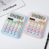 12 Digit Cute Colorful Buttons Calculator Solar Plastic Scientific Calculator Desktop Dual Power Calculator 
