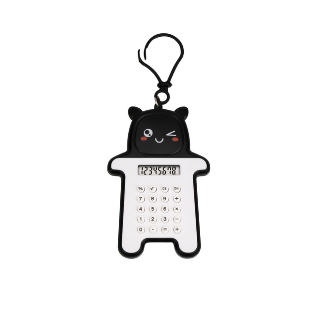 Learning Supplies Maze Toys Little Bear Calculator Keychain Electronic Calculator Battery Powered 8 Digit Mini Calculator