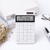LED Large Screen Seamless Key Calculator Solar Power Plastic Desktop Calculator 12 Digits Scientific Dual Power Calculator