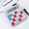 Learning Office Supplies Cute Colorful Key Calculator Dual Power Plastic Scientific Calculator 12 Digit Desktop Solar Calculator