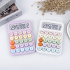 Round Mechanical Keyboard Calculator 12 Digits Battery Powered Plastic Calculator Scientific Desktop Calculator