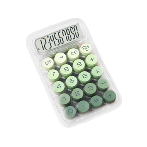 Battery Powered Plastic Transparent Calculator 10 Digits Gradient Color Keyboard Calculator Scientific Desktop Calculator