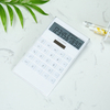 Minimalist Dual Power Plastic Calculator 10 Digit Crystal Button Calculator Battery Or Solar Power Scientific Desktop Calculator