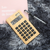 Dual Power 12 Digit Wood Calculator Solar Power Calculator Desktop Calculator