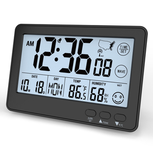 LCD Digital Desk Table Alarm Clock with Temperature Humidity Date Wake Up Alarm Clock Reloj Wall Clock