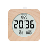 LCD Digital Wooden Desk Table Clock Solid Wood Alarm Clock with Temperature Date