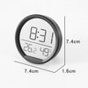 LCD Wall Clock Multifunction Magnetic Digital Desk Table Alarm Clock Display Temperature Humidness