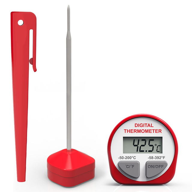 Smart Digital Food BBQ Meat Thermometer Kitchen Household Probe Thermometer Water Thermometer for Baby Bottles with Sleeve