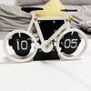 Custom Carved Mechanical Bicycle Flip Clock Personality Creative Bicycle Table Flip Clock Retro Bicycle Shaped Flip Clock