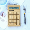 Creative Big Keys Dual Power Calculator Battery Or Solar Power Calculator 12 Digit Bamboo Desktop Calculator