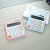 12 Digit Cute Candy Color Buttons Calculator Solar Desktop Calculator Dual Power Plastic Scientific Calculator