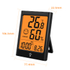 Household Backlit Magnet Digital Thermometer Hygrometer Calendar Digital Desk Alarm Clock 
