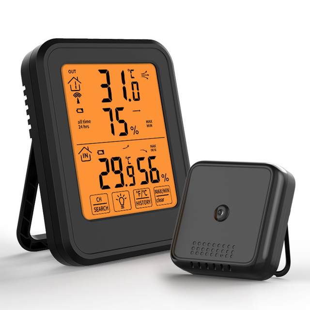 Indoor Outdoor Waterproof Magnetic Temperature Hygrometer Backlight Digital Temperature Hygrometer