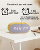 Bamboo Creative Multi-function LED Electronic Desk Table Clock Student Gift Wooden Alarm Clock Desk Clock