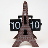 New design Creative Gifts Small Digital Desk Clock Decorate Living Room Table Clock Eiffel Tower Blade Flip Clock