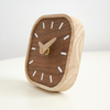 Black Walnut Solid Creative Clock Small Table Clock Bedroom Bedside Wooden Desk Clock