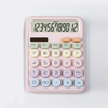 12 Digit Cute Colorful Buttons Calculator Solar Plastic Scientific Calculator Desktop Dual Power Calculator 