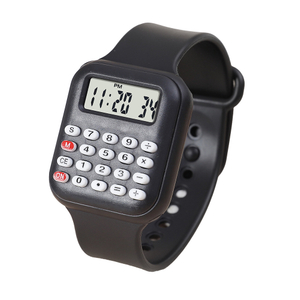 Creative Children Watch Calculator Learning Supplies 8 Digit Mini Electronic Calculator Display Time Battery Powered Calculator
