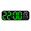 Wall Clock Display Temperature Week Calendar Digital Table Desk Alarm Clock With Timer 