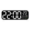 Wall Clock Display Temperature Week Calendar Digital Table Desk Alarm Clock With Timer 