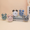 Dual Bell Striking Table Desk Clock Silent Sweep Alarm Clock Twin Bell Alarm Clock with Light