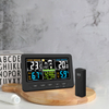 Digital Weather Station Radio Controlled Clock with Indoor Outdoor Thermometer Sensor Digital Table Desk Clock